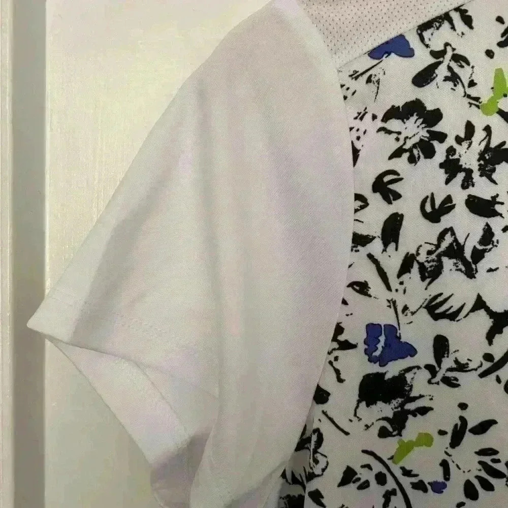Women’s Callaway Golf Shirt/White with Floral Pattern Size Medium - Picture 3 of 10
